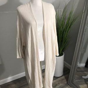 Zara Oversized Knit Cardigan Cream Medium